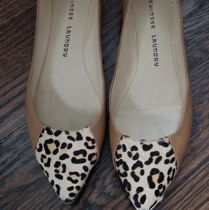 Cheetah pointed toe flats